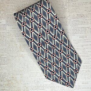 BRITTANY BAY GEOMETRIC DESIGN NECKTIE
